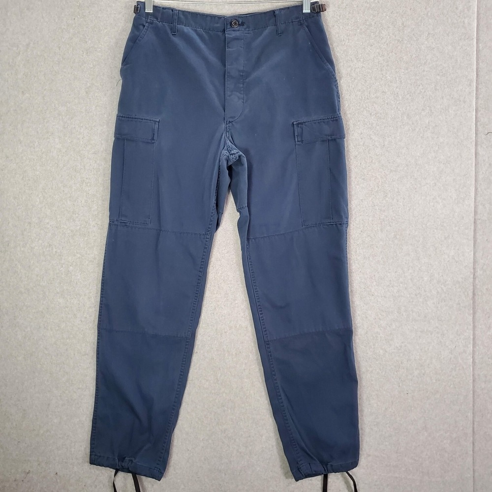 Propper Men Pants M/L Blue Cargo High Waist Pockets Drawstring‎ 32" Inseam